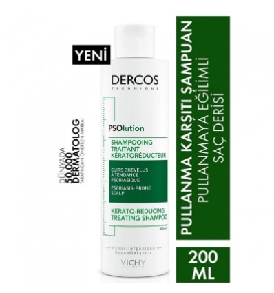 Vichy Dercos Psolution Keratoreducing Pullanma Eğilimli Saç Derisi için Şampuan 200ml