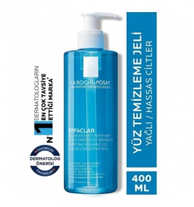 La Roche Posay Effaclar Siyah Nokta Görünümü ve Parlama Karşıtı Yüz Temizleme Jeli 400ml