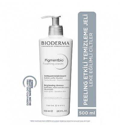 Bioderma Pigmentbio Foaming Cream Aydınlatıcı Peeling Etkili Temizleme Jeli 500 ml